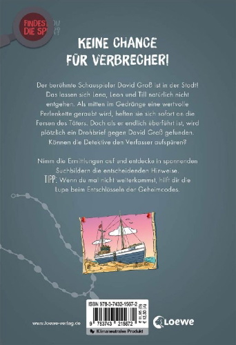 Buchcover und Innenansicht für das Buch: Findest du die Spur? - Die geraubte Perlenkette