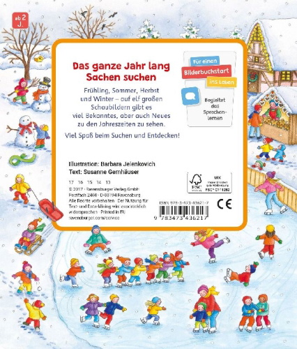Buchcover und Innenansicht für das Buch: Sachen suchen: Die Jahreszeiten