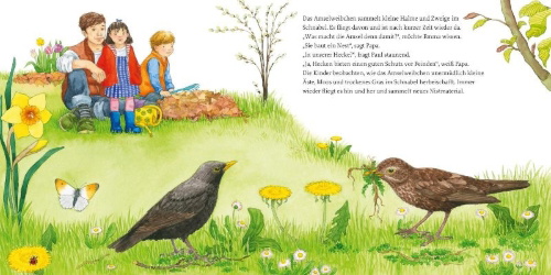Buchcover und Innenansicht für das Buch: LESEMAUS 108: Das Vogelnest