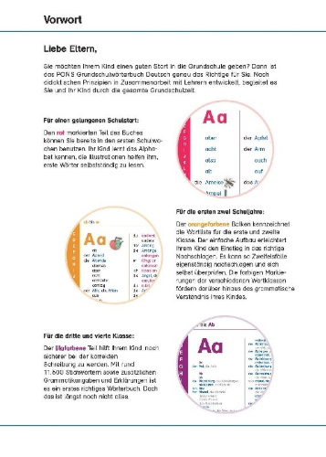 Buchcover und Innenansicht für das Buch: PONS Grundschulwörterbuch Deutsch