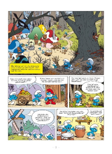 Buchcover und Innenansicht für das Buch: Die Schlümpfe. Band 39