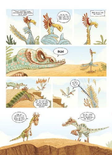 Buchcover und Innenansicht für das Buch: Dinodyssée 1