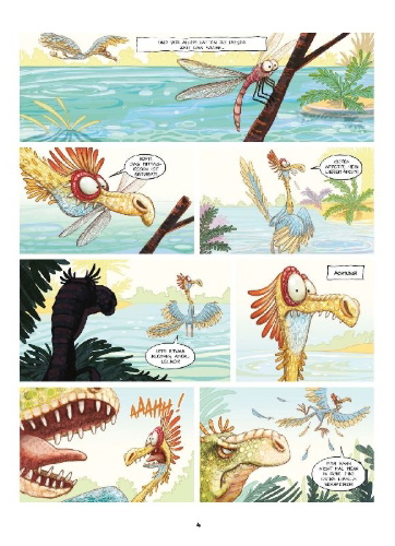 Buchcover und Innenansicht für das Buch: Dinodyssée 1