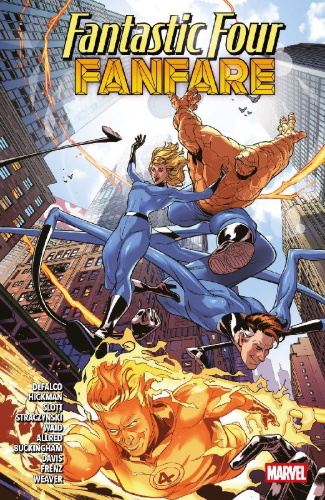 Buchcover und Innenansicht für das Buch: Fantastic Four Fanfare (2025) #1-#4