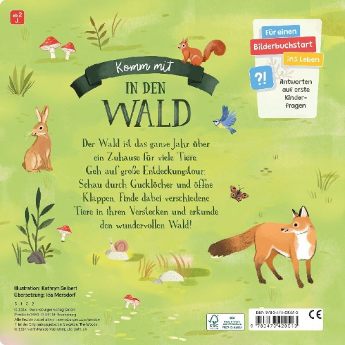 Buchcover und Innenansicht für das Buch: Let's explore: The woods