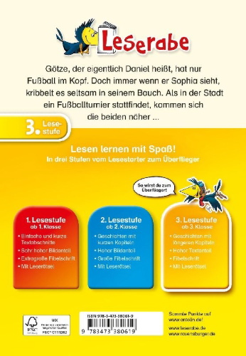 Buchcover und Innenansicht für das Buch: Eine Klasse im Fußballfieber - Leserabe 3. Klasse - Erstlesebuch für Kinder ab 8 Jahren