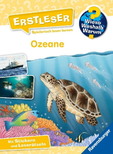 Buchcover und Innenansicht für das Buch: Wieso? Weshalb? Warum? Erstleser, Band 8: Ozeane
