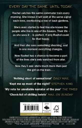 Buchcover und Innenansicht für das Buch: The Girl on the Train. Film Tie-In