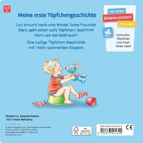 Buchcover und Innenansicht für das Buch: Aufs Töpfchen gehen ist pipileicht
