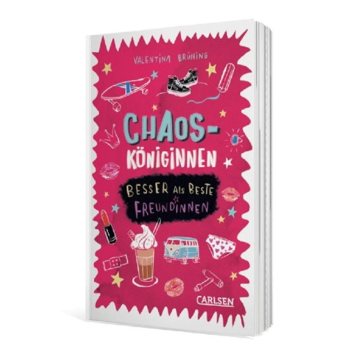 Buchcover und Innenansicht für das Buch: Chaosköniginnen: Besser als beste Freundinnen