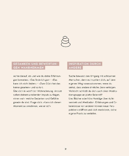 Buchcover und Innenansicht für das Buch: Meditation