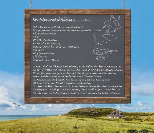 Buchcover und Innenansicht für das Buch: Krabbenchanson - Die Inselköchin ermittelt