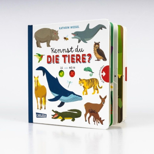 Buchcover und Innenansicht für das Buch: Kennst du die Tiere?