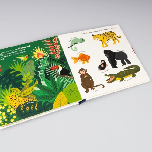 Buchcover und Innenansicht für das Buch: Kennst du die Tiere?