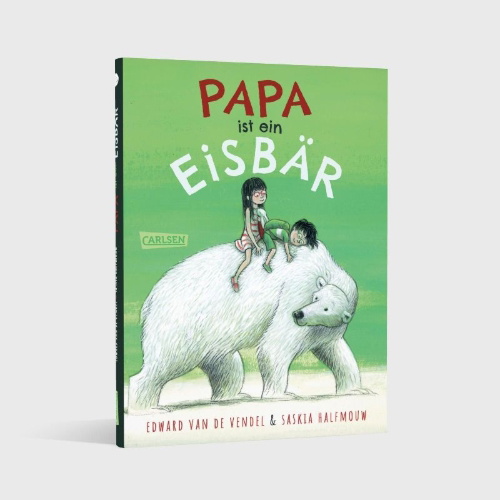 Buchcover und Innenansicht für das Buch: Papa is een ijsbeer