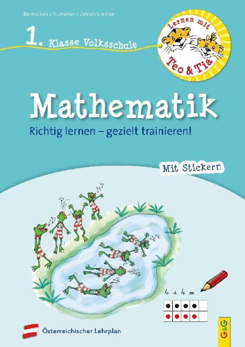 Buchcover und Innenansicht für das Buch: Lernen mit Teo und Tia Mathematik - 1. Klasse Volksschule