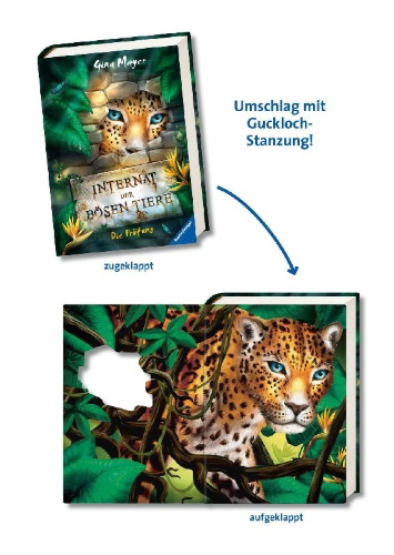 Buchcover und Innenansicht für das Buch: Internat der bösen Tiere, Band 1: Die Prüfung
