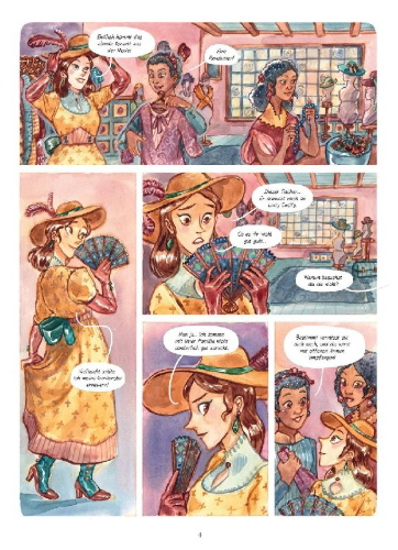 Buchcover und Innenansicht für das Buch: Les enquêtes d'Enola Holmes 8