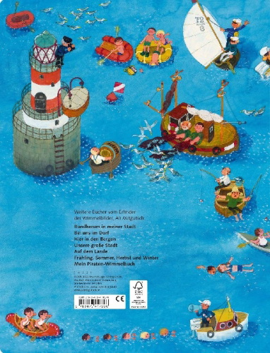 Buchcover und Innenansicht für das Buch: Mein Wimmelbuch: Komm mit ans Wasser