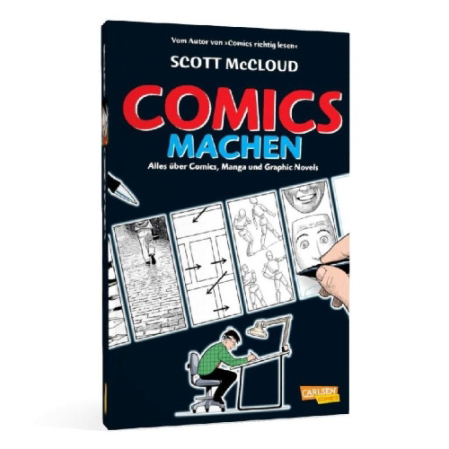 Buchcover und Innenansicht für das Buch: Comics machen