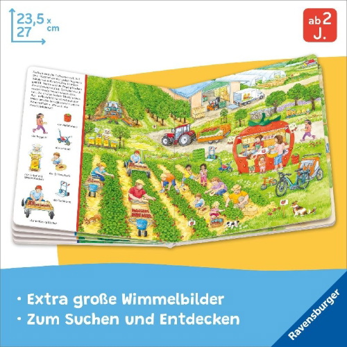 Buchcover und Innenansicht für das Buch: Sachen suchen - Mein großes Sachen suchen: Unser Bauernhof