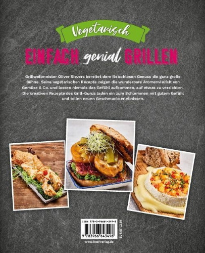 Buchcover und Innenansicht für das Buch: Einfach genial grillen - Vegetarisch
