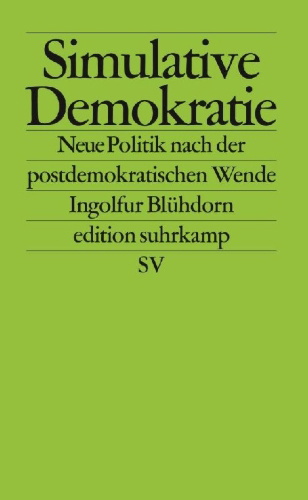 Buchcover und Innenansicht für das Buch: Simulative Demokratie
