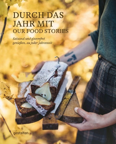 Buchcover und Innenansicht für das Buch: Durch das Jahr mit Our Food Stories