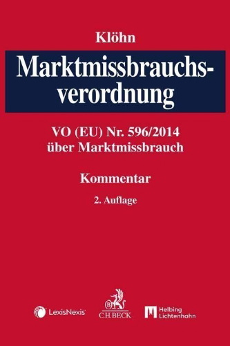 Buchcover und Innenansicht für das Buch: Marktmissbrauchsverordnung. MAR