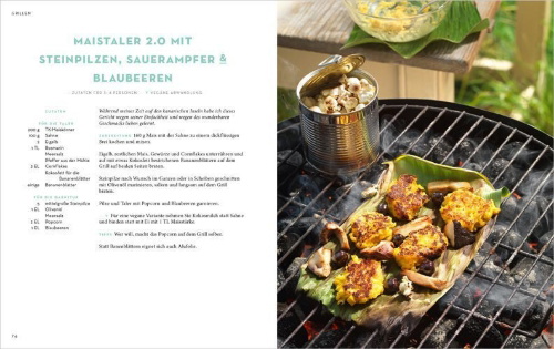 Buchcover und Innenansicht für das Buch: Vegetarische Sommerküche