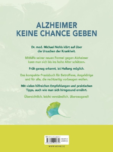 Buchcover und Innenansicht für das Buch: Die Formel gegen Alzheimer