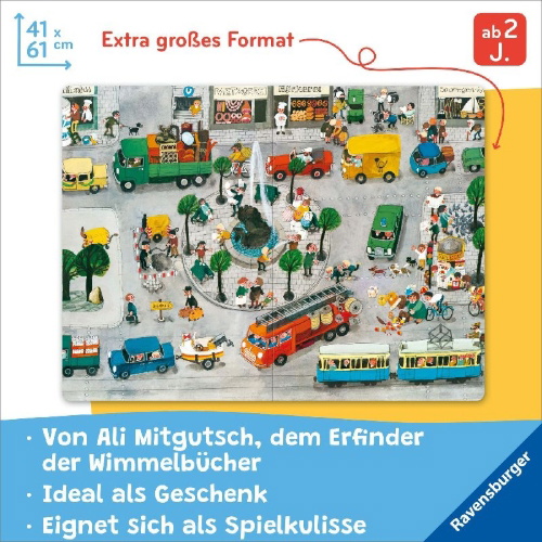 Buchcover und Innenansicht für das Buch: Das Riesenbilderbuch von Ali Mitgutsch