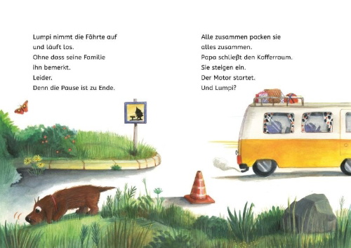 Buchcover und Innenansicht für das Buch: Kleine Lesehelden: Lumpi, der Katzenretter