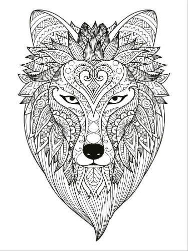 Buchcover und Innenansicht für das Buch: Mein Mandala-Tier-Malbuch - Wilde Tiere