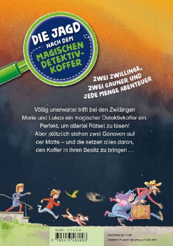 Buchcover und Innenansicht für das Buch: Die Jagd nach dem magischen Detektivkoffer, Band 1 - Die Jagd beginnt!