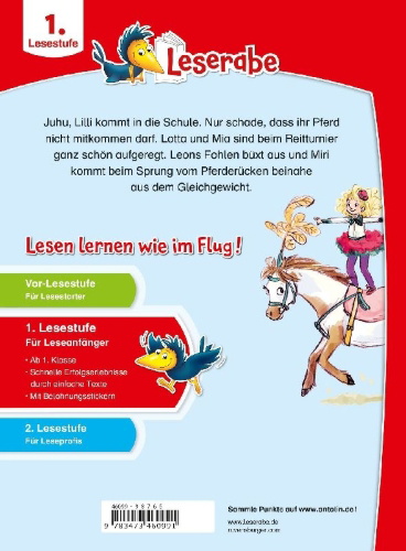 Buchcover und Innenansicht für das Buch: Pferdegeschichten - Leserabe ab 1. Klasse - Erstlesebuch für Kinder ab 6 Jahren