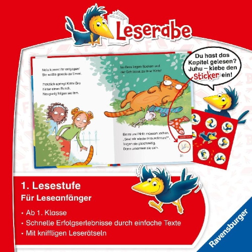 Buchcover und Innenansicht für das Buch: Leserabe 1. Lesestufe - Emmi und Nala im Tanz-Fieber