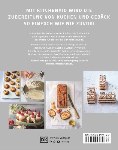 Buchcover und Innenansicht für das Buch: Kitchenaid: Pâtisserie und Backen leicht gemacht