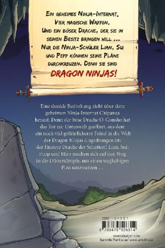 Buchcover und Innenansicht für das Buch: Dragon Ninjas, Band 5 - Der Drache der Schatten
