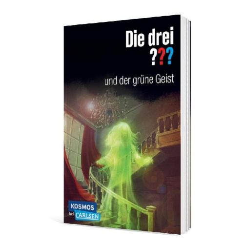 Buchcover und Innenansicht für das Buch: Die drei ???: und der grüne Geist