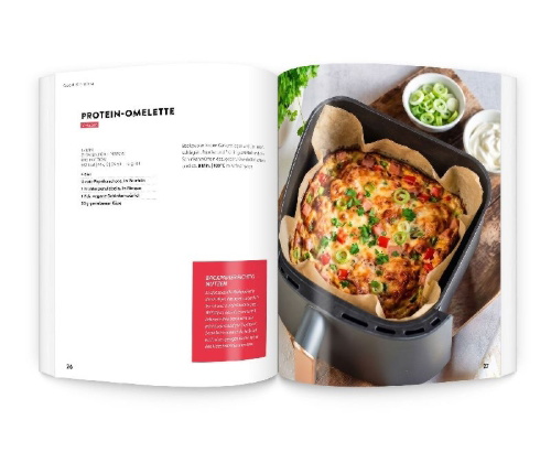 Buchcover und Innenansicht für das Buch: AIR FRYER Quick & Easy - 15 Minuten