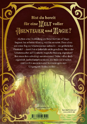 Buchcover und Innenansicht für das Buch: Royal Institute of Magic 2: The Shadowseeker