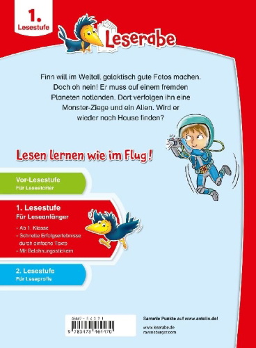 Buchcover und Innenansicht für das Buch: Leserabe 1. Lesestufe - Verirrt im Weltall
