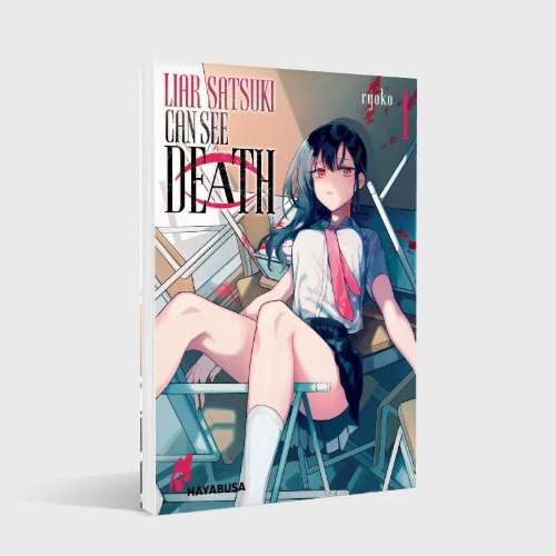 Buchcover und Innenansicht für das Buch: Usotsuki Satsuki wa Shi ga Mieru
