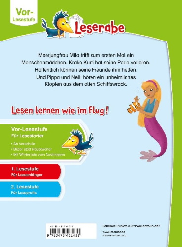 Buchcover und Innenansicht für das Buch: Meerjungfrauengeschichten - Leserabe ab Vorschule - Erstlesebuch für Kinder ab 5 Jahren