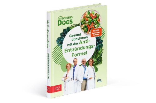 Buchcover und Innenansicht für das Buch: Die Ernährungs-Docs - Gesund abnehmen mit der Anti-Entzündungs-Formel