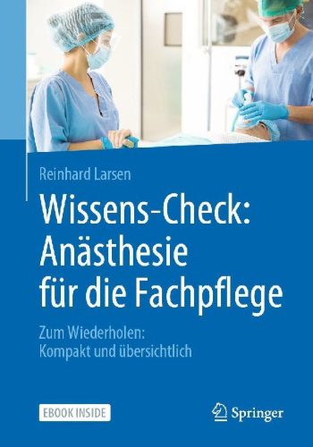 Buchcover und Innenansicht für das Buch: Wissens-Check: Anästhesie für die Fachpflege