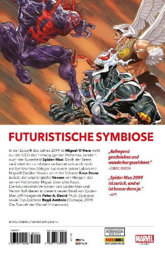 Buchcover und Innenansicht für das Buch: Symbiote Spider-Man 2099 (2024) #1-#5