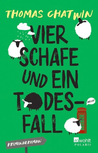 Buchcover und Innenansicht für das Buch: Vier Schafe und ein Todesfall
