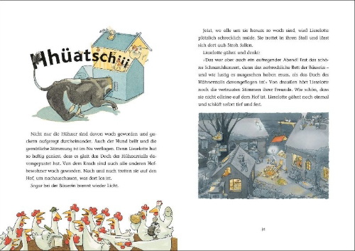 Buchcover und Innenansicht für das Buch: Lieselotte - Ein Bauernhof voller Abenteuer